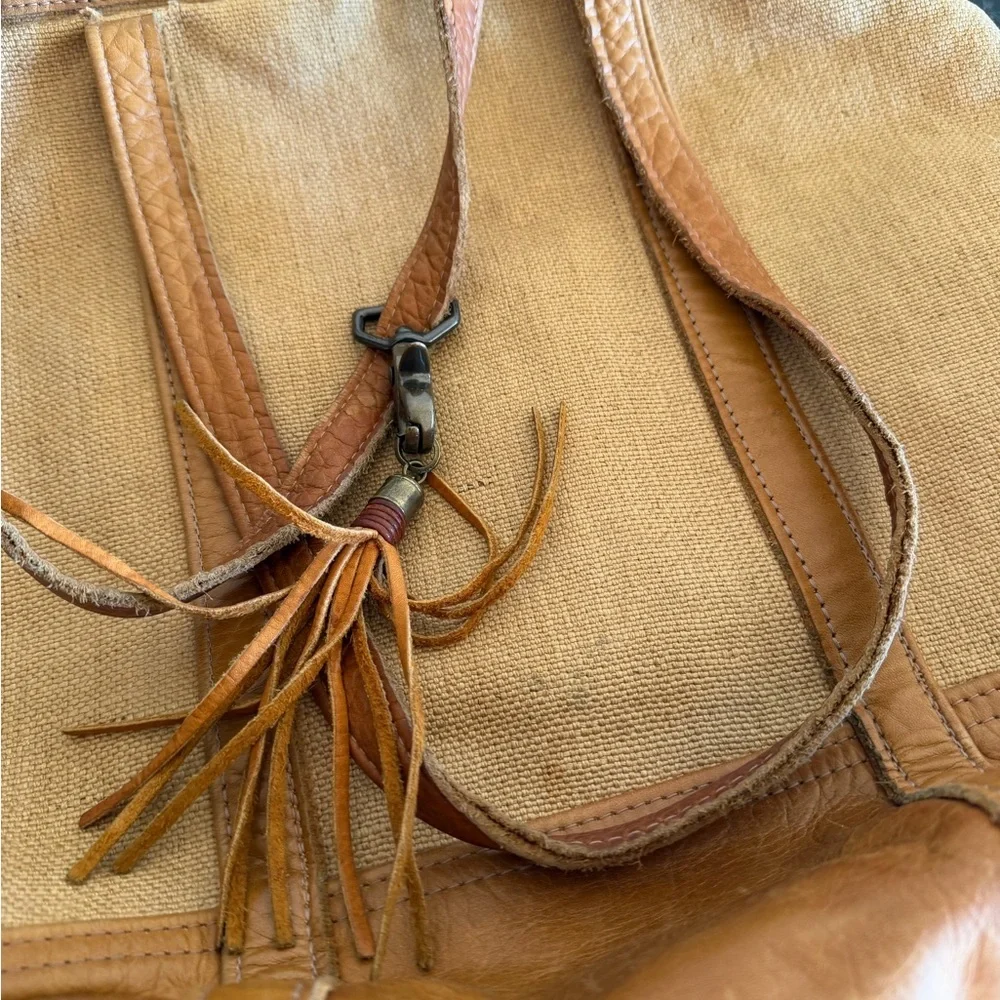 Canoe Women’s Brown and tan Leather Suede Handbag